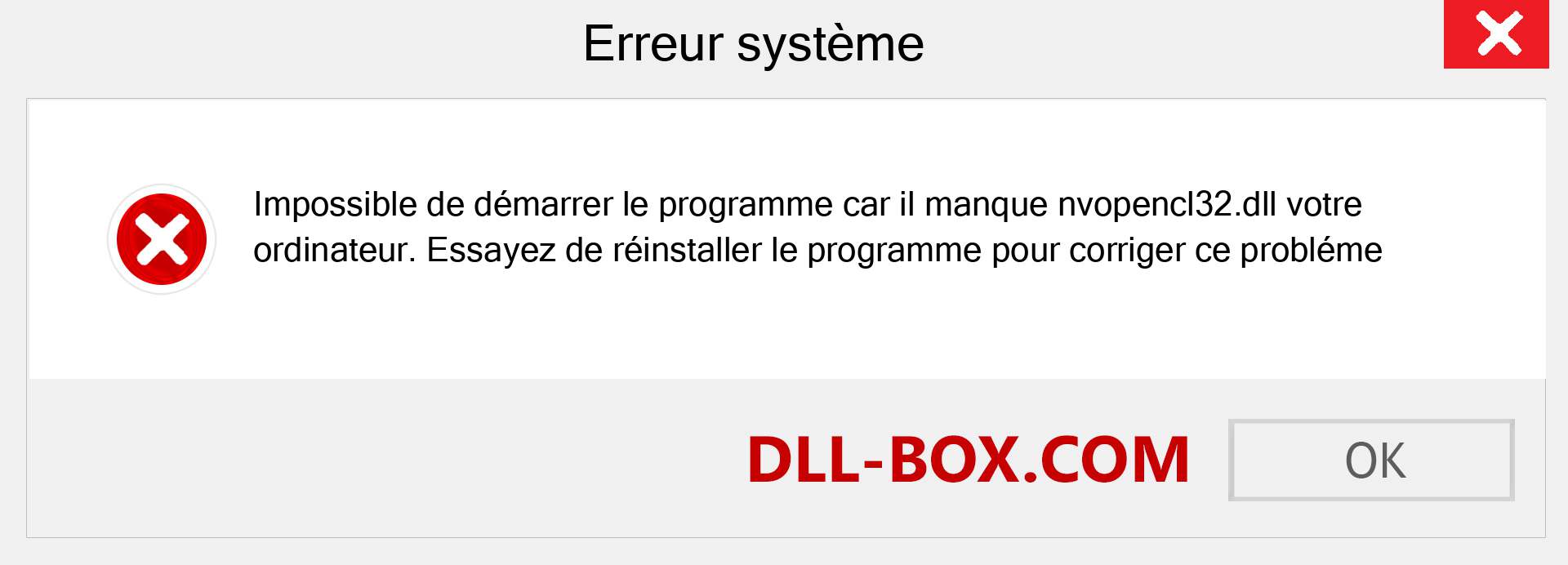 Le fichier nvopencl32.dll est manquant ?. Télécharger pour Windows 7, 8, 10 - Correction de l'erreur manquante nvopencl32 dll sur Windows, photos, images